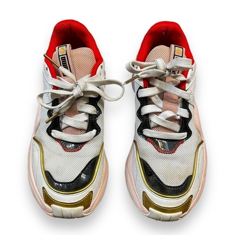 PUMA x Charlotte Olympia Sneakers Womens 6 White Gold Sequins